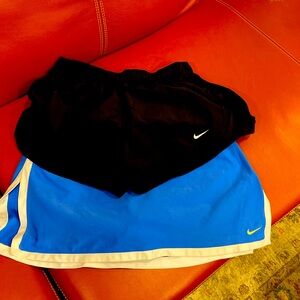 Nike dry fit skort and running short.